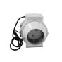 In Line Hydroponic Hobby Extractor Fan TURBO E Mixed Flow Loft Grow Room tent Mounted Ventilator - 125 mm 5 "