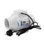 In Line Hydroponic Hobby Extractor Fan TURBO E Mixed Flow Loft Grow Room tent Mounted Ventilator - 125 mm 5 "