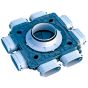 BlauFast 117x52mm Flat Oval Radial Duct Manifold Box 200mm Connection 8 Port
