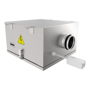 Noise Reducing Blauberg ISO RB EC Acoustic Centrifugal In line Box Extractor Fan Maximum Air Capacity up to 7145 m³/h. Quiet Noise Reducing UK