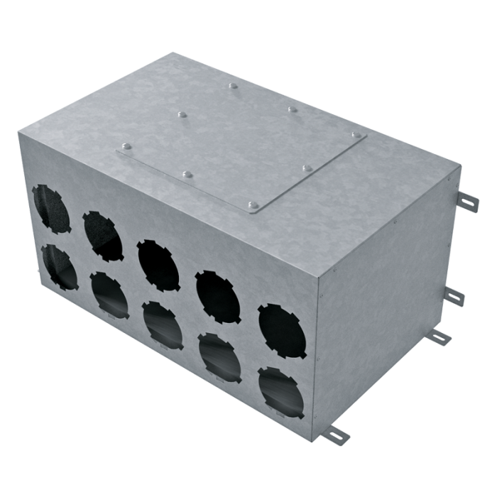 BlauFast 90mm Metal Radial Duct Manifold Box 160mm Connect x 10 Port Insulated