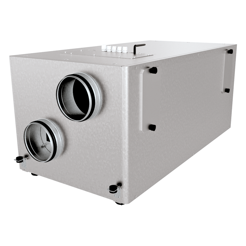 Controls Mounted Built-in Komfort Heater MVHR Ventilation Recovery - Electric Unit - KOMFORT-EC-LBE-300-S25 with Mechanical Horizontally - Heat