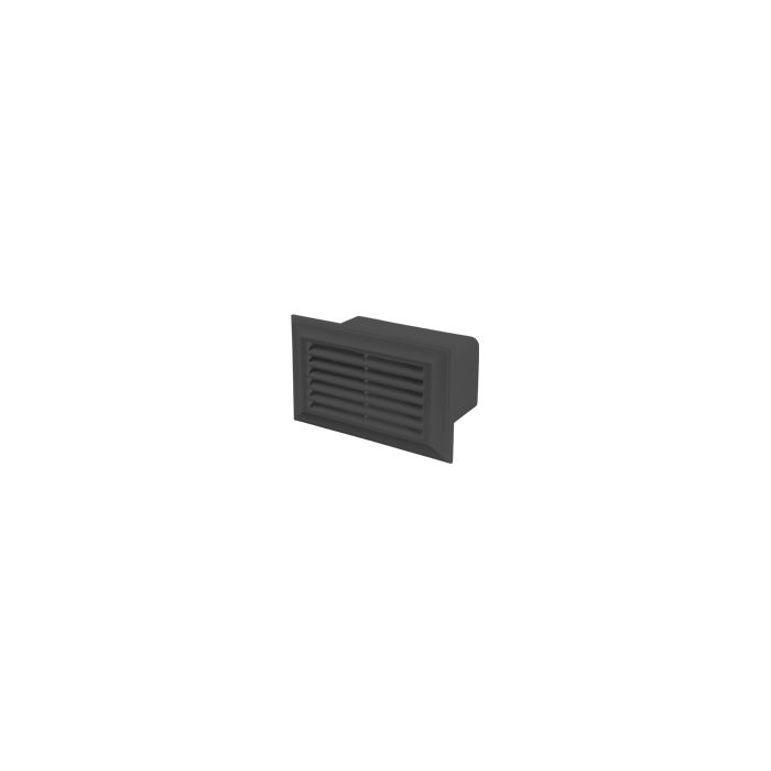 Blauberg Flat Plastic Duct Air Brick - 110x54mm - Black