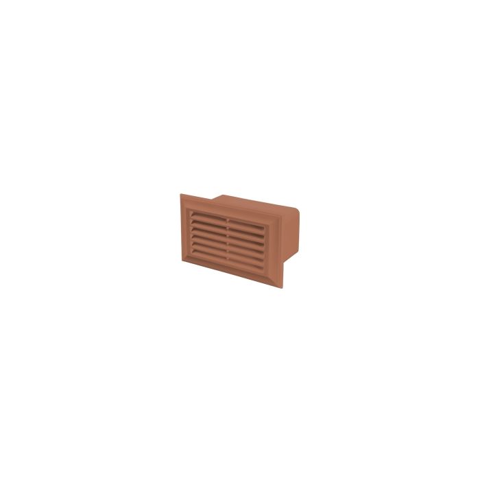 Blauberg Flat Plastic Air Brick - 204x60mm - Terracotta