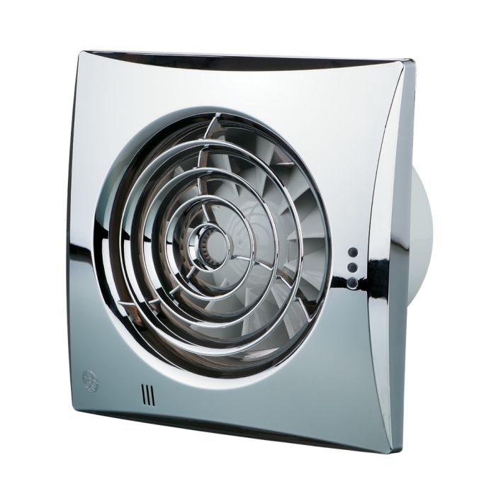 Low Noise Energy Efficient Kitchen Extractor Fan 150mm Chrome - Humidity