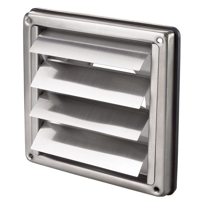 Stainless Steel Wall Shutter - Blauberg Back Draught Excluder Flap Grille Duct Outlet - 125mm 5"
