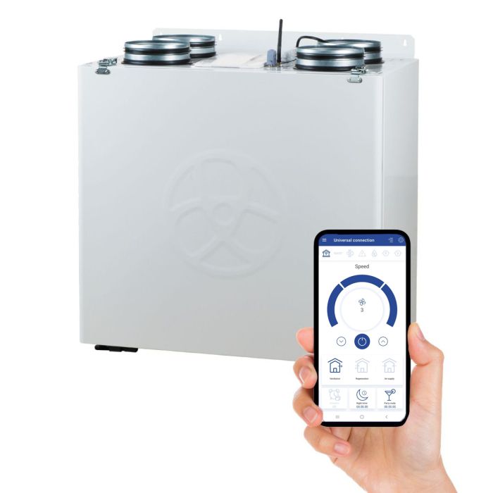 Blauberg Low Noise Heat Recovery Ventilation Unit - Whole House MVHR System - EC SB 550-S14