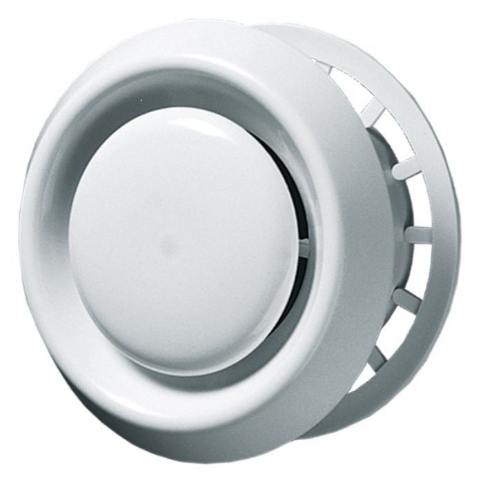 Ceiling Mounted Circular Round Condensation MVHR Control Vent White Plastic - 200mm 8" Dia
