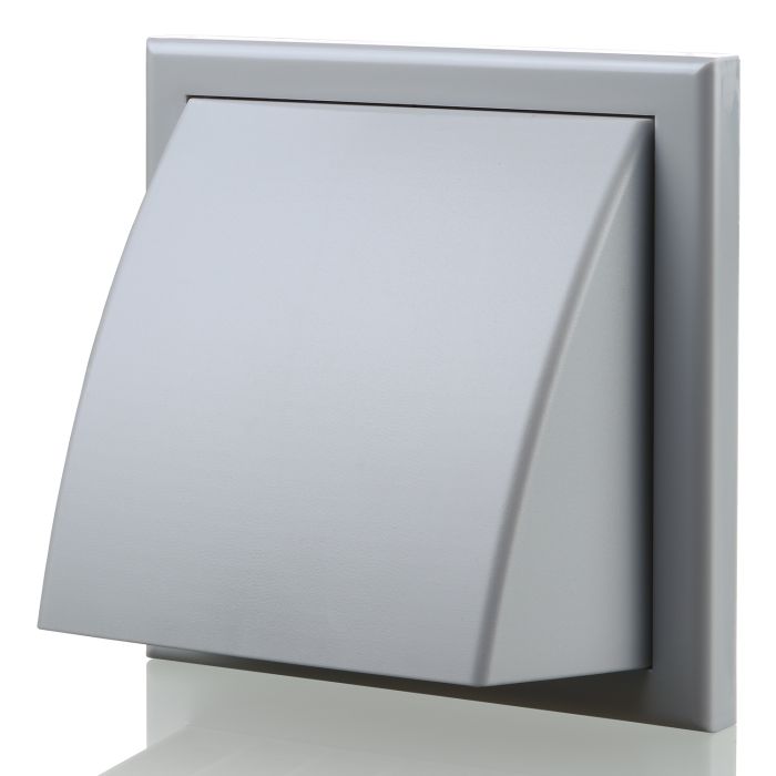 Blauberg Plastic Cowled Hooded Air Ventilation Wind Baffle Wall Grille - 125mm - Grey