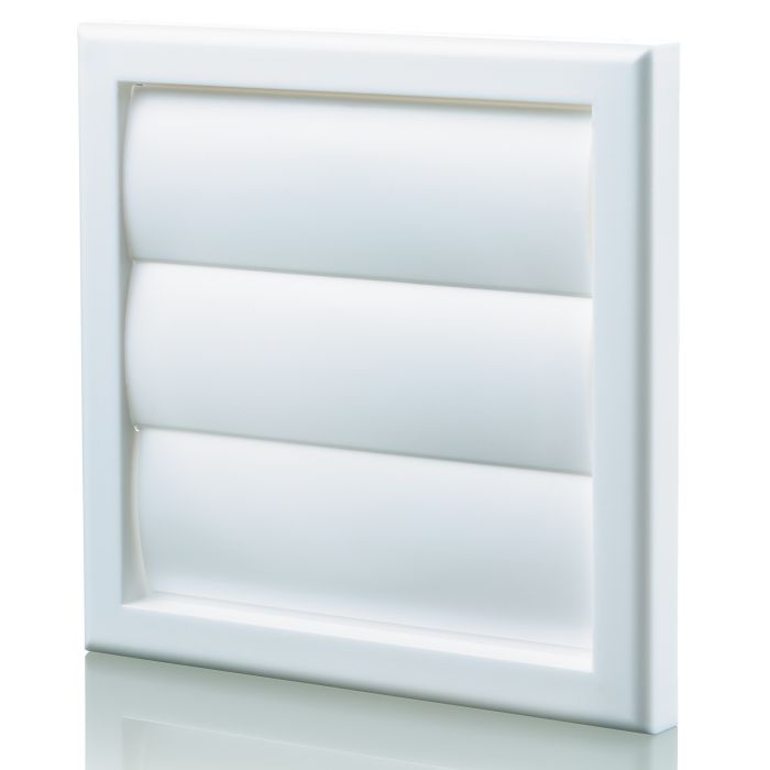 Decor Wall Back Draught Shutter Grille White