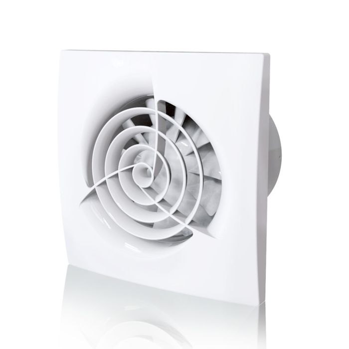 Quiet Bathroom Extractor Fan with Timer Blauberg Trio Powerful Wall & Ceiling Mounted Ventilator 4 " 100 mm