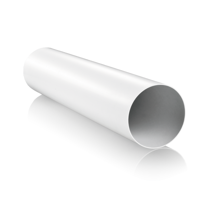 125mm 5" Round Plastic Ducting Pipe - Blauberg Blaufast PVC Circular Ventilation Ductwork - 500mm Long
