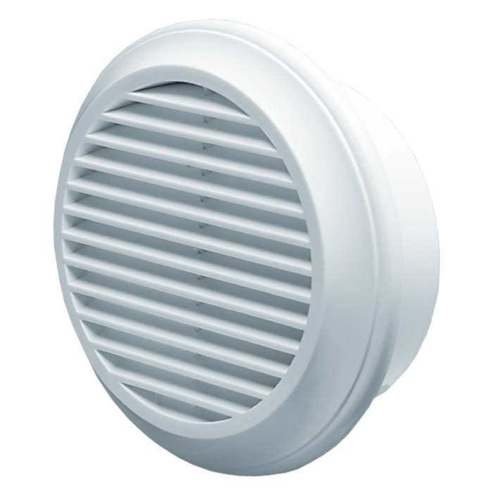 Round Fixed Blade External Grille Vent Louvre Wall Soffit Cover