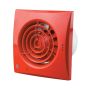 Low Noise Energy Efficient Kitchen Extractor Fan 150mm Red - PIR Detector
