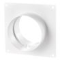 Bathroom Kitchen External Wall Extractor Fan Cooker Hood Tumble Dryer Round 125mm 5 " Hole White Flexible Air Venting Kit Anti Draught Shutter