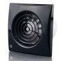 Low Noise Energy Efficient Kitchen Extractor Fan 150mm Black - Humidity