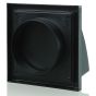 Blauberg Plastic Cowled Hooded Air Ventilation Wind Baffle Wall Grille - 150mm - Black
