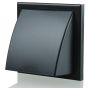 Blauberg Cooker Hood Duct Cowled Vent Kit Fan Extract 100mm Black Grille
