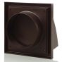 Plastic Cowled Hooded Air Ventilation Wind Baffle Wall Grille 100mm Brown