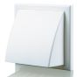 Blauberg Plastic Cowled Hooded Air Ventilation Wind Baffle Wall Grille - 100mm - White