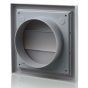 Grey Blauberg Cooker Hood Round Duct Kit - Back Draught Shutter Vent Extractor Fan - 125mm 5"