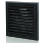 Blauberg Black Cooker Hood External Extractor Fan Wall Duct Vent Kit Fixed Blade Grille - 125mm 5"