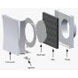 Passive Wall Vent Condensation Mould & Humidity Control Background Positive & Negative Air Ventilator with Filter & Draft Excluder Kit